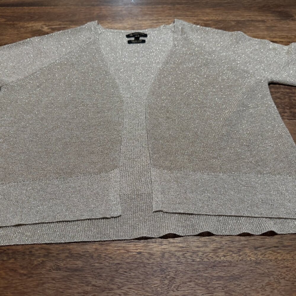 Massimo Dutti Metallic Knit Shrug Soft Italian Yarn - XS-Small - Picture 8 of 9